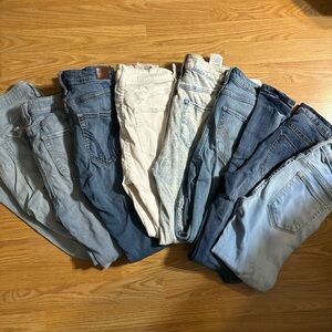 Bundle of 8 Pairs of High-Rise Jeans
